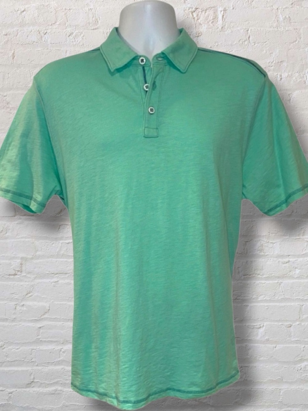 Tommy Bahama Polo Shirt Men’s Medium Green 100% Cotton Short Sleeve